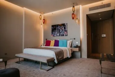 Modern mid-range boutique hotel room in Thailand